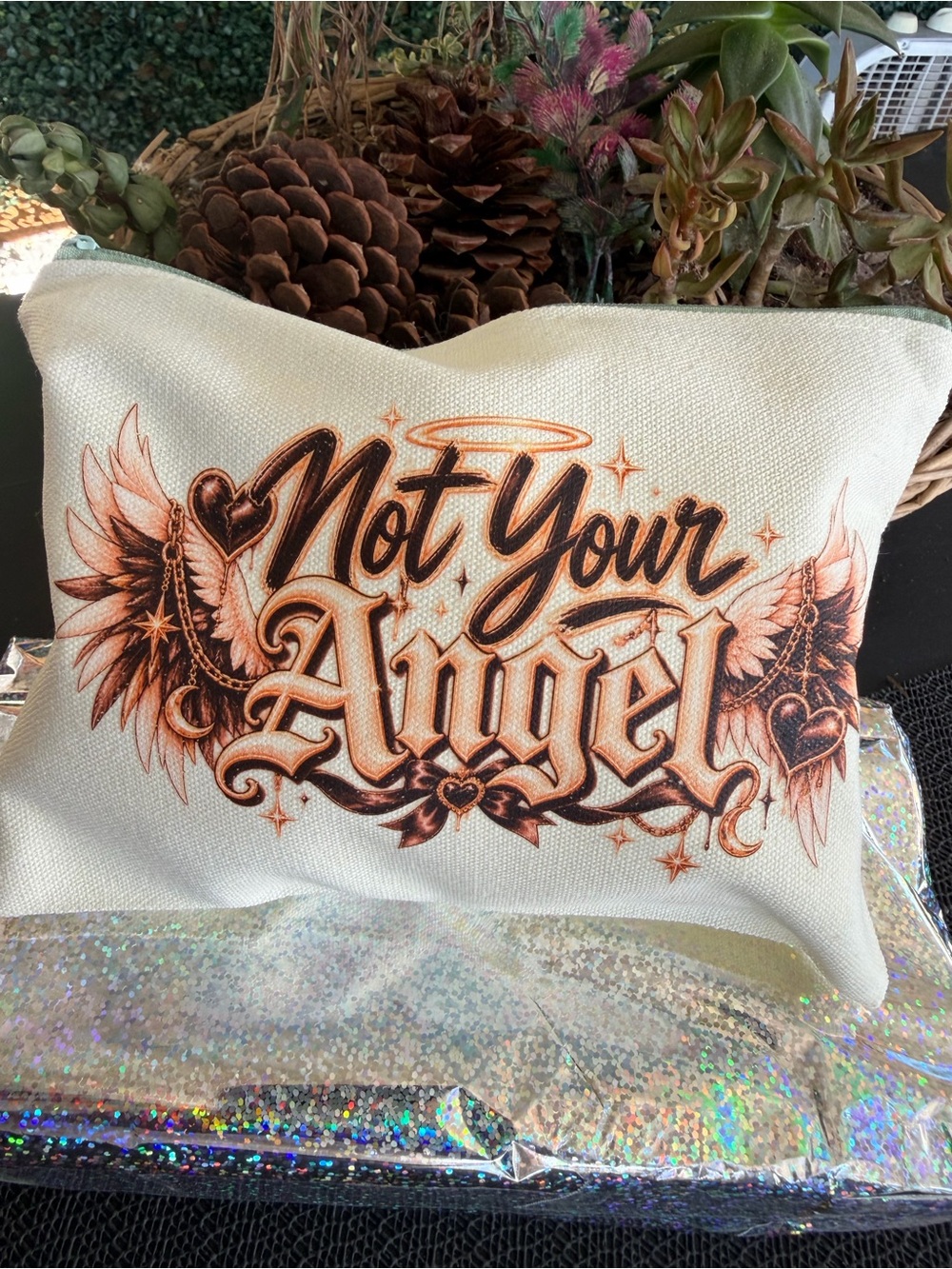 Not Your Angel Zipper Pouch